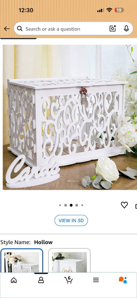 Wedding card box . Brand new/unopened