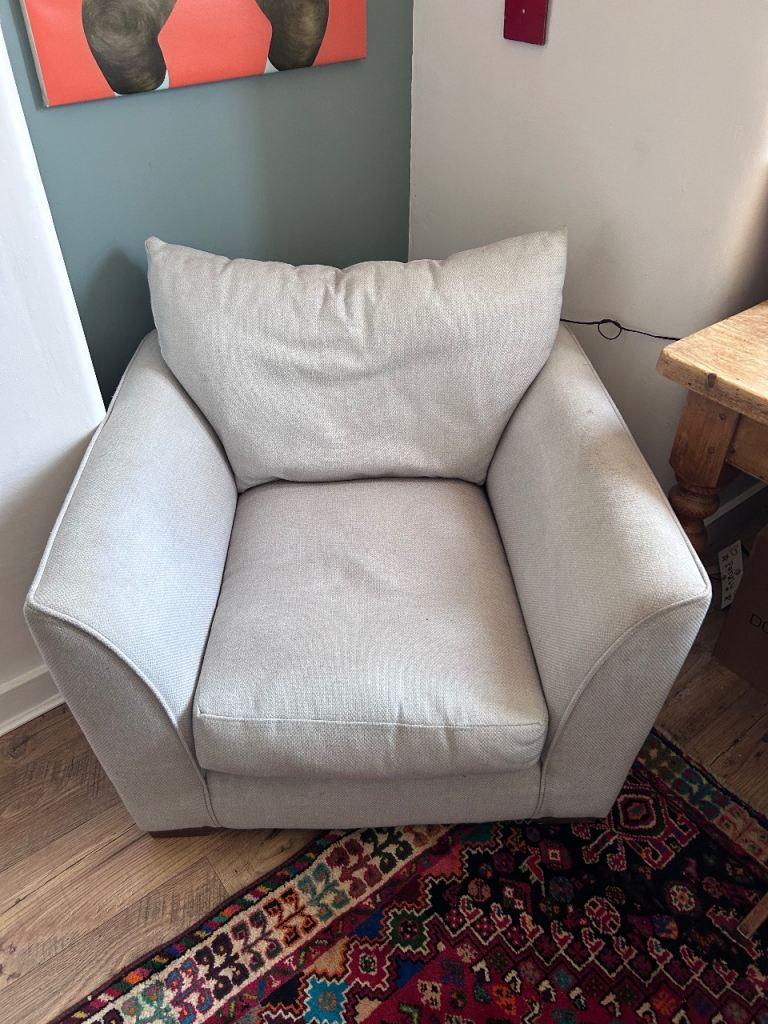 Comfortable Grey Armchair – Good Condition