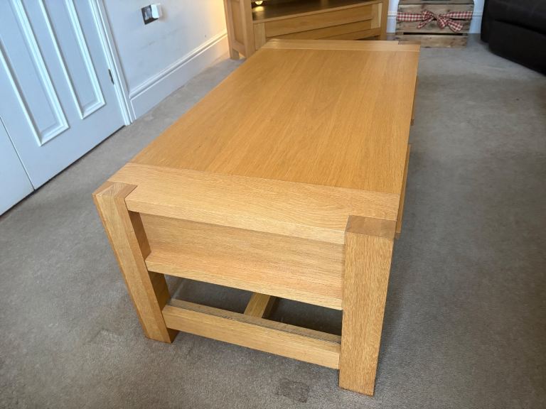 Solid Oak M&S Coffee Storage Table