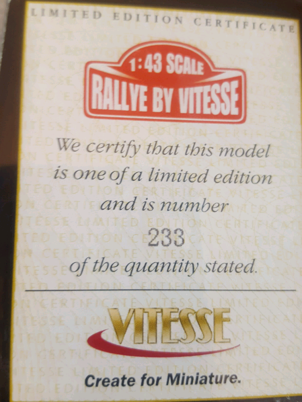 Ford Escort RS 1800 Rallye by Vitesse