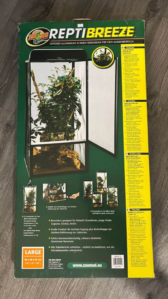 Zoo Med ReptiBreeze Large Screen Enclosure (18x18x36) – Excellent Condition