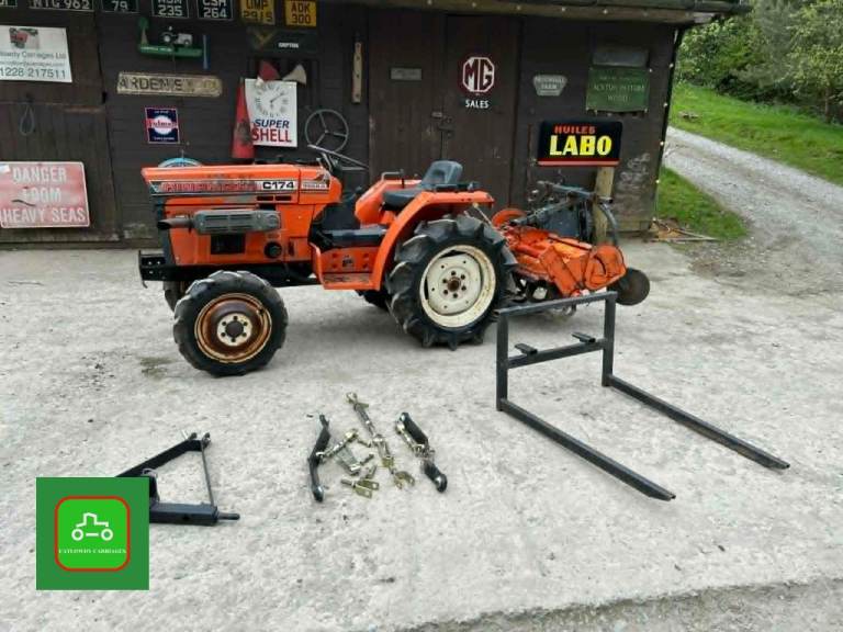 HINOMOTO 17hp 4x4 COMPACT TRACTOR, ROTOVATOR, DUAL HITCH, FORKS SEE VID NO VAT
