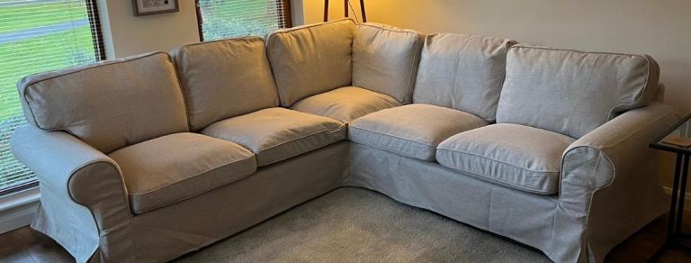 Comfy Beige Corner Sofa - Great Condition