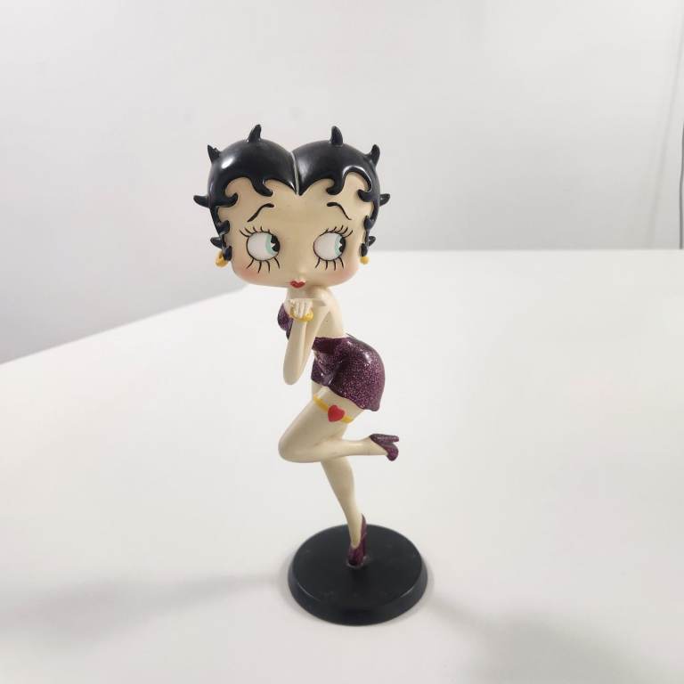 AF As Found Betty Boop Purple Glitter Dress Blow Kisses Figurine 