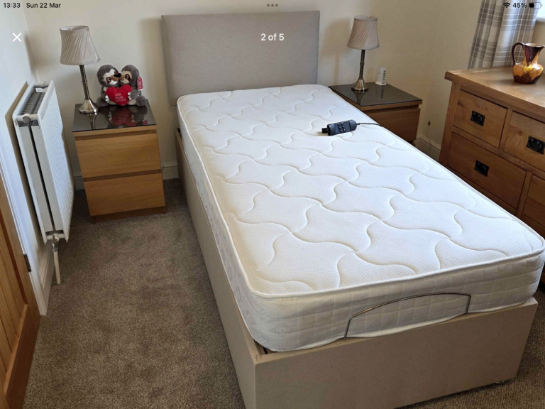 Adjustamatic Single Bed Electric Remote - Headboard - Mattress - Brand NEW.