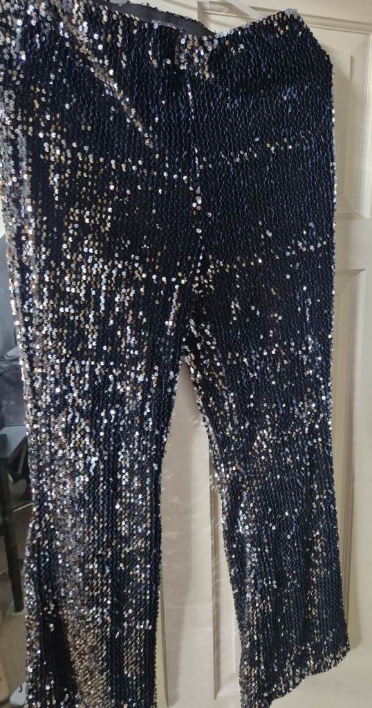 Womens Sequin Trousers 