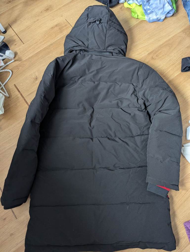 Luke Sir Bob Detachable Hood Long Line Regular Fit Long Sleeve Jacket - Jet Black