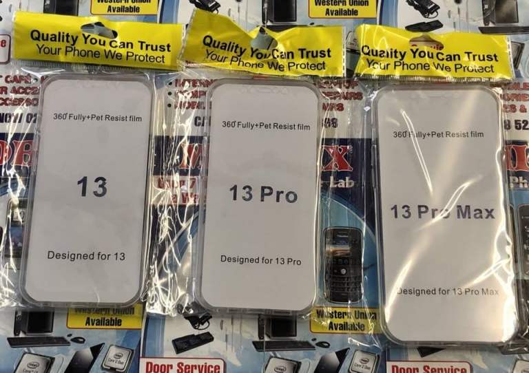 Apple iPhone 13mini/13/13Pro & 13 Pro MAX 360tpu cases, Black ring cases & Book cases available