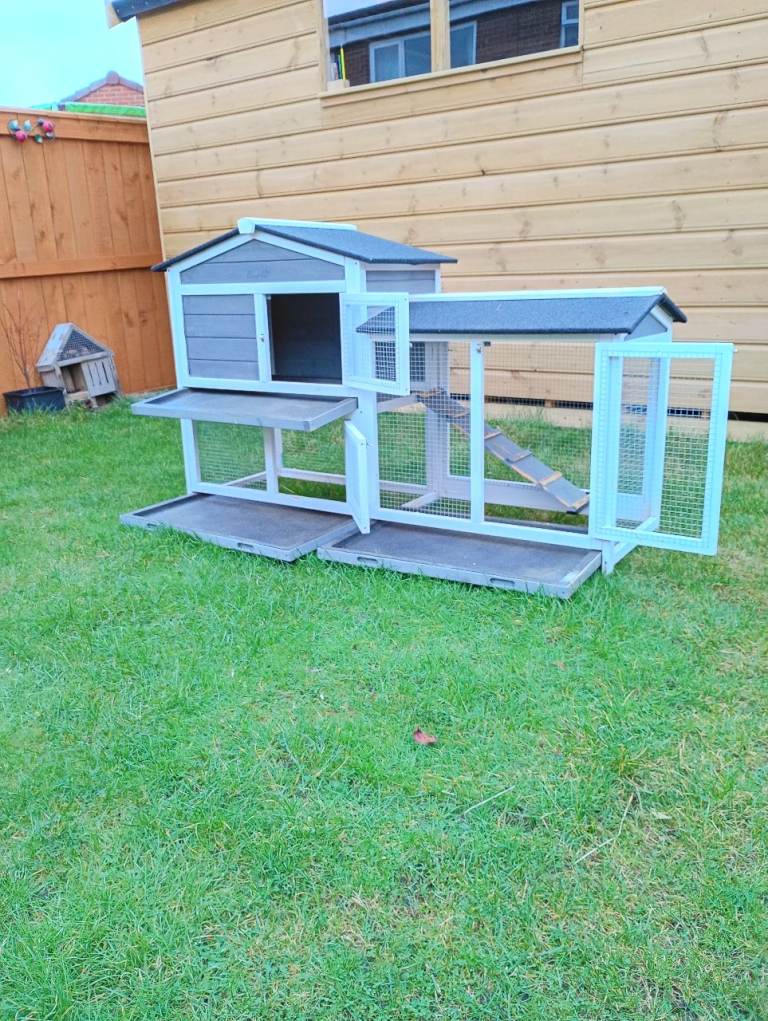 Double Deck Rabbit Hutch with Cover