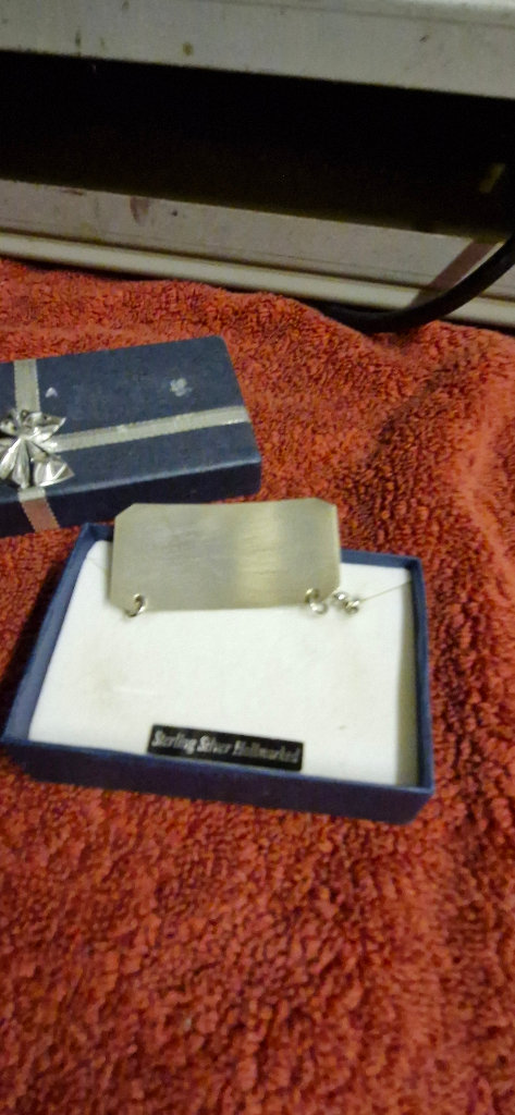 Blank silver plate for engraving on