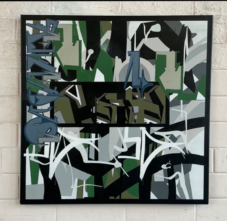 “RAINYDAYS” ORIGINAL ABSTRACT ART GRAFFITI PAINTING 