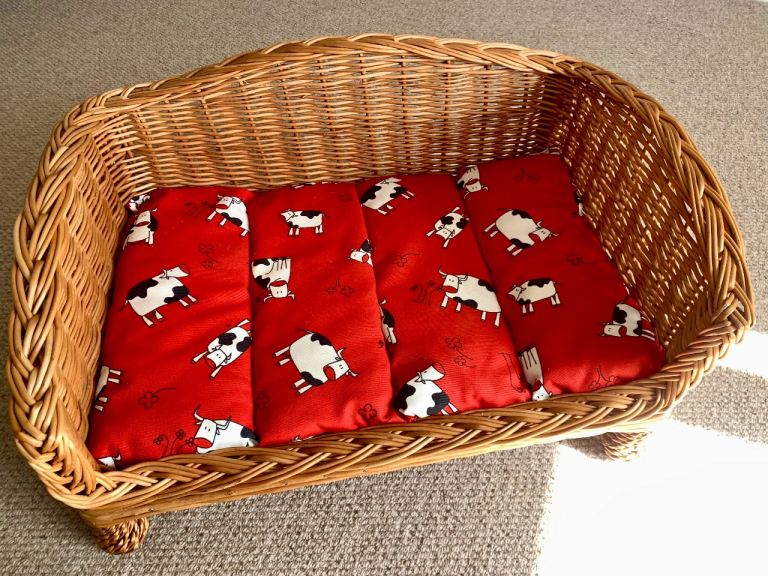 Rattan dog bed