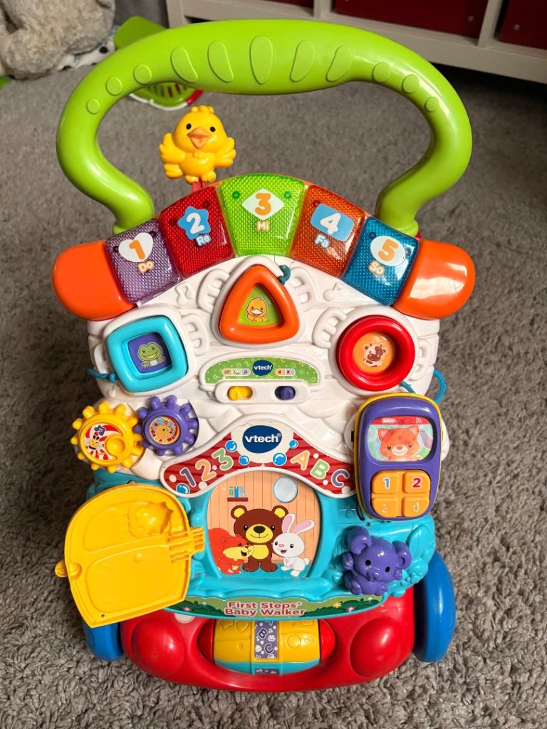 VTech First Steps Baby Walker Pink Musical Activity Centre, Foldable