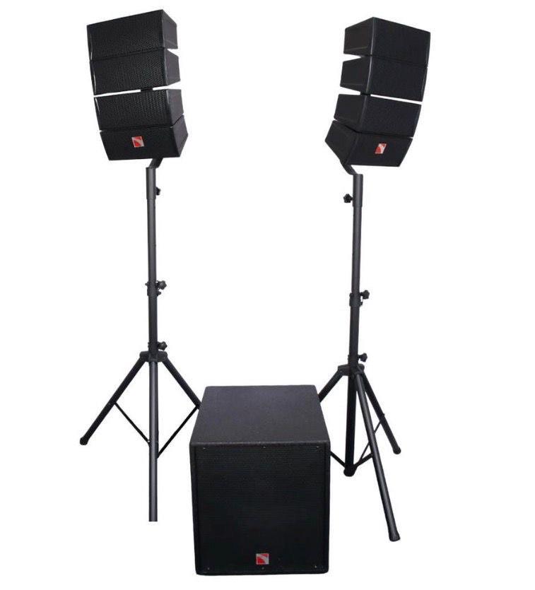 Active Subwoofer Indoor Music Room speaker black 