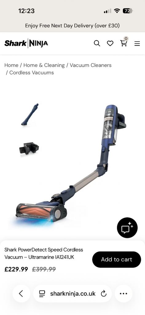 CAN DELIVER, NEW SEALED Shark PowerDetect Speed Cordless Vacuum  IA1241UK CAN CHECK/TEST EVERYTHING 