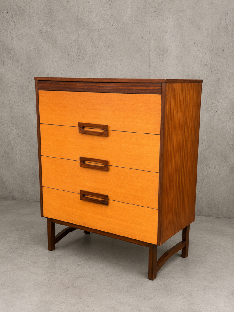 Mid century teak drawers vintage retro Danish 