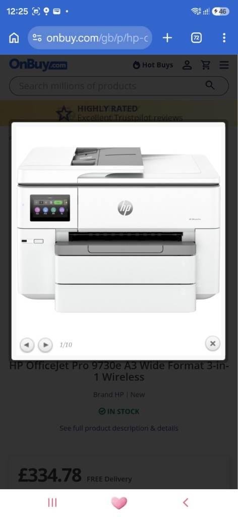 HP OfficeJet Pro 9730e A3 Wide Format 3-in-1 Wireless
