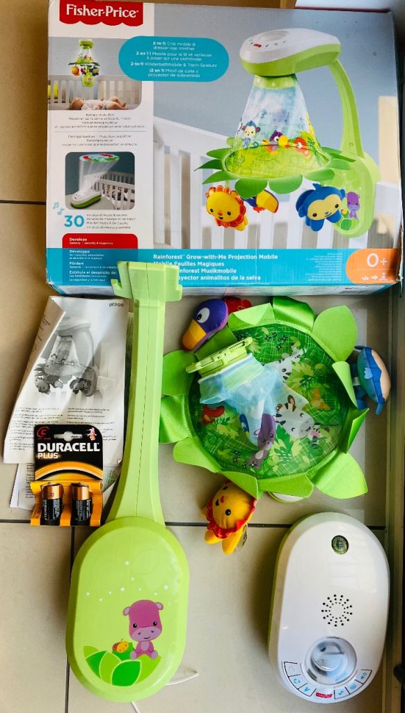 Fisher-Price Rainforest Grow-with-Me Projection Mobile (Model DFP09) with remote control 