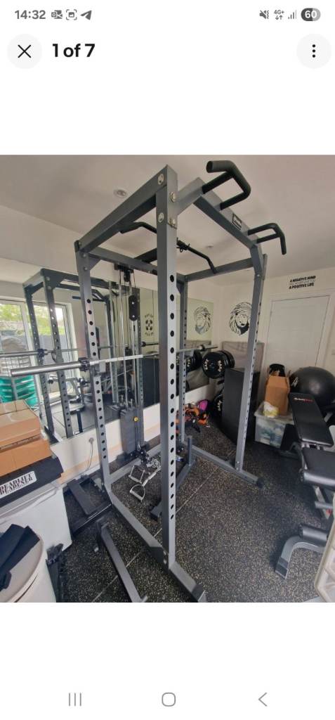 Gym Equipment Squat Pulley Barbell Bumper Plates Pull Up Package Set