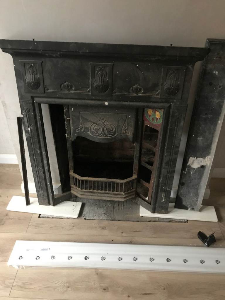 Cast Iron Fireplace - in need of repairs/restoration