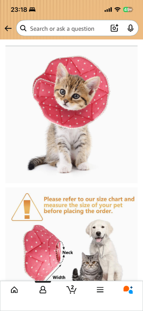 Soft cat collar