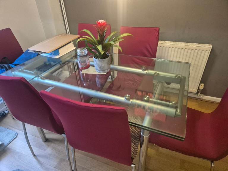 image for Dining table and 6 chairs free to collect 
