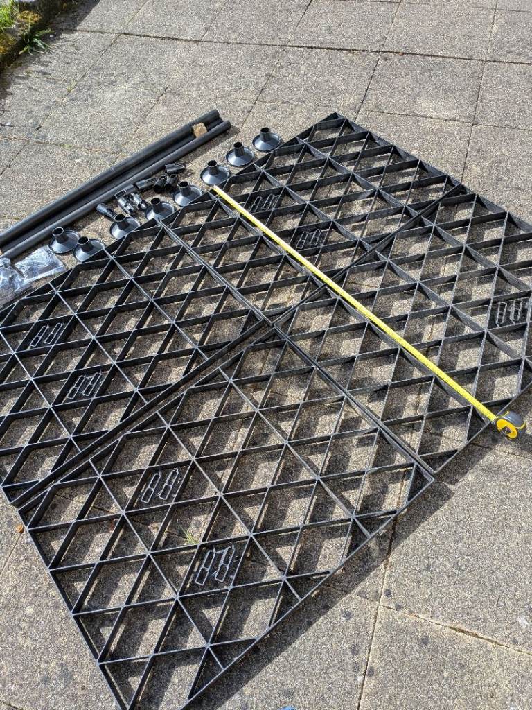 Safety grille for garden pond 