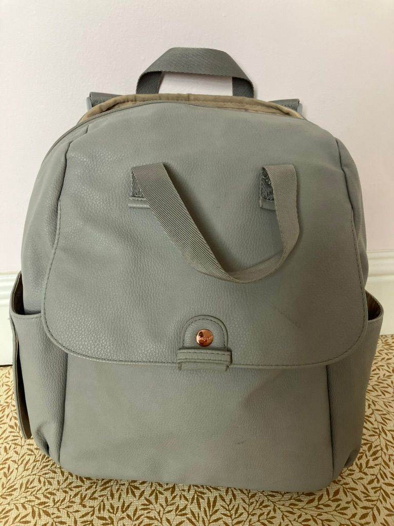 Babymel George Baby Changing Backpack - Grey/Black - Excellent Condition