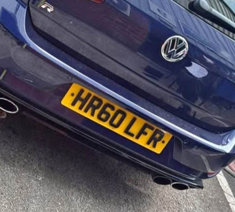 Number plate HR 60LF R