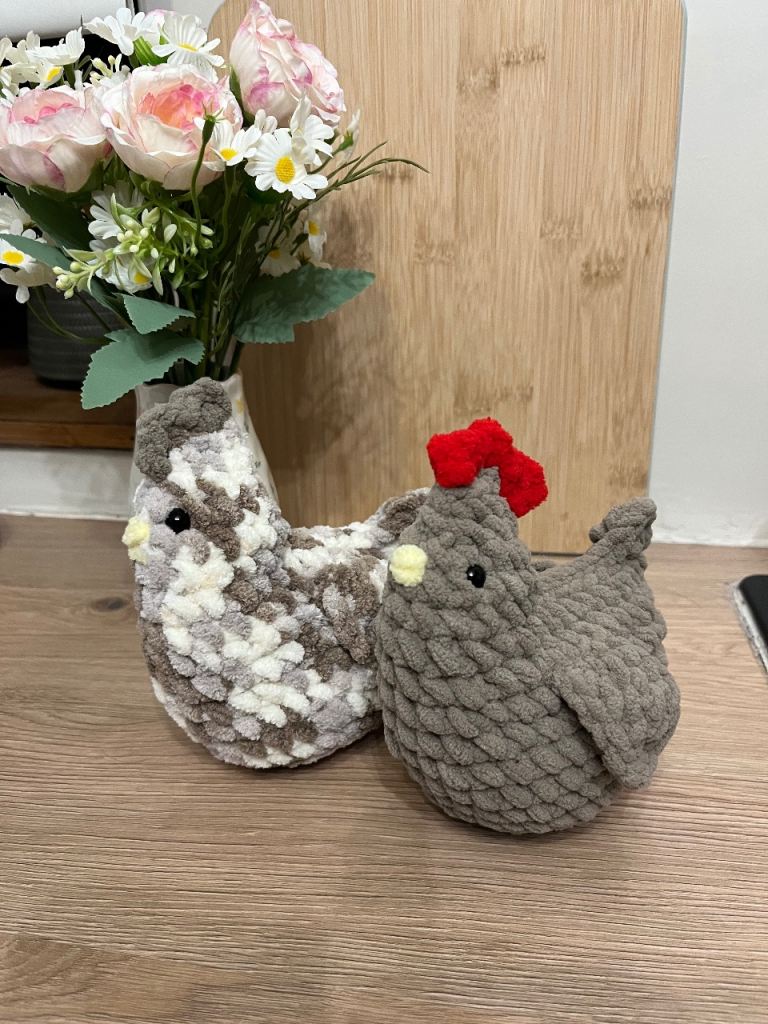 Handmade crochet hen chicken plush