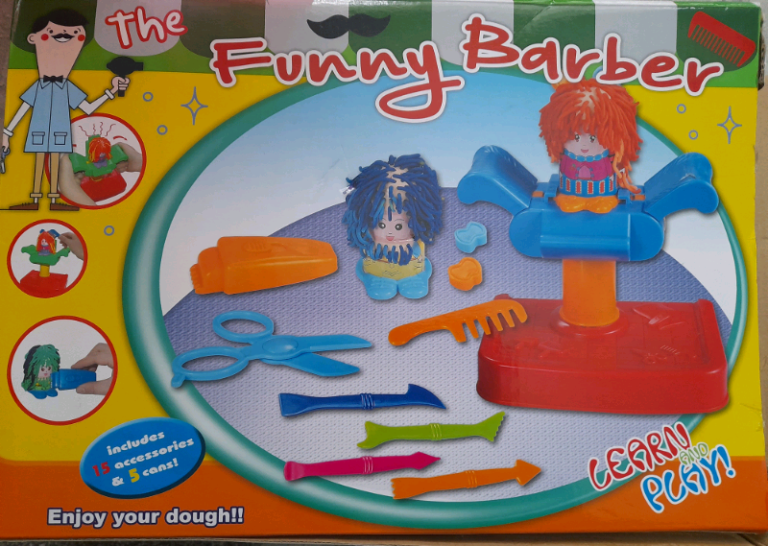 Funny Barber Playdoh Set