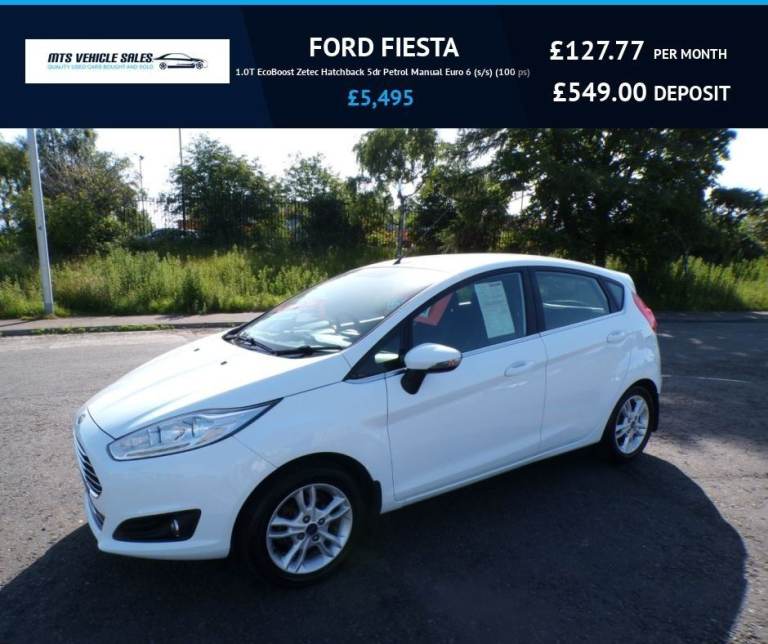 FORD FIESTA 1.0T ZETEC 2016,Bluetooth,Parking Sensors,DAB,65mpg,£20 Tax,F.S.H,Superb Condition
