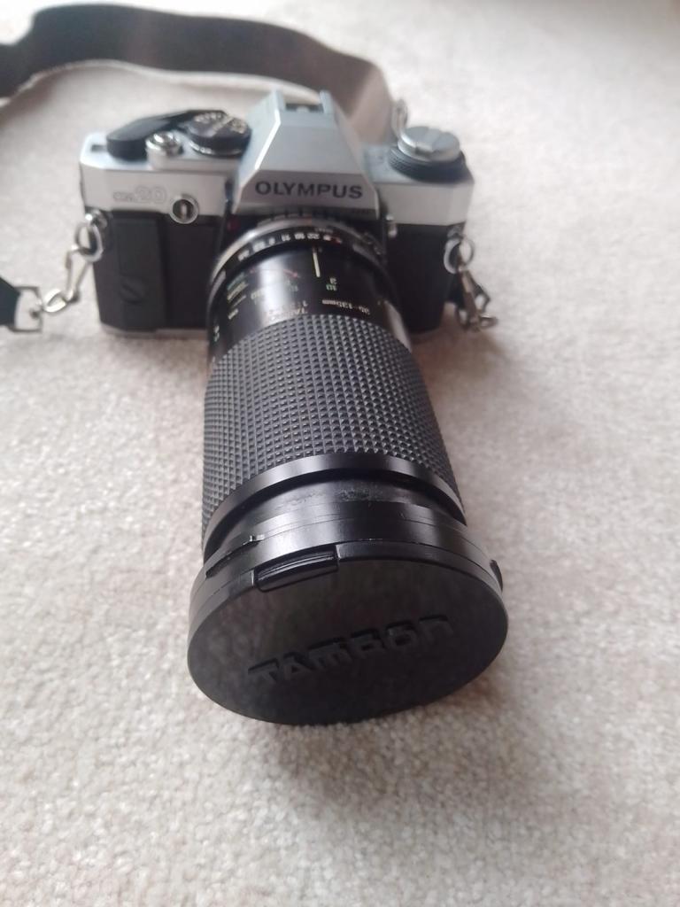 Olympus OM-20 35mm film camera and Tamron AF35-135mm lens