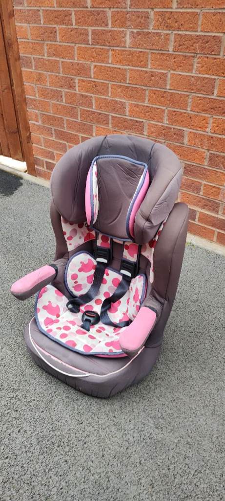 Child's Car Seat - Grey and Pink