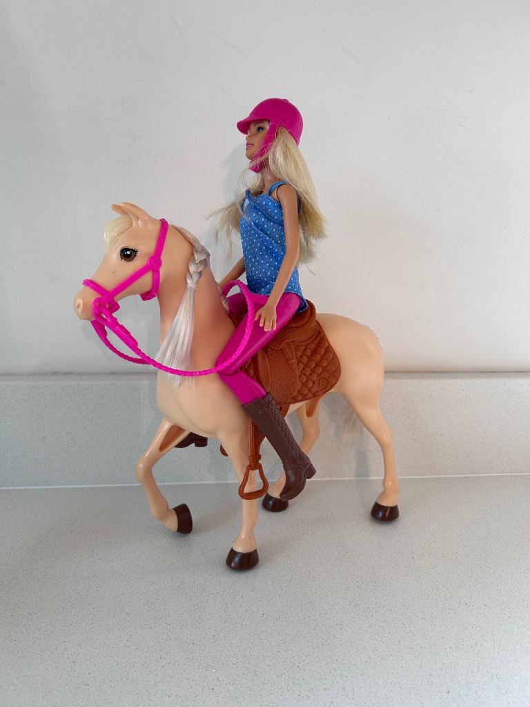 Barbie Doll with Horse and Foal – Good Condition