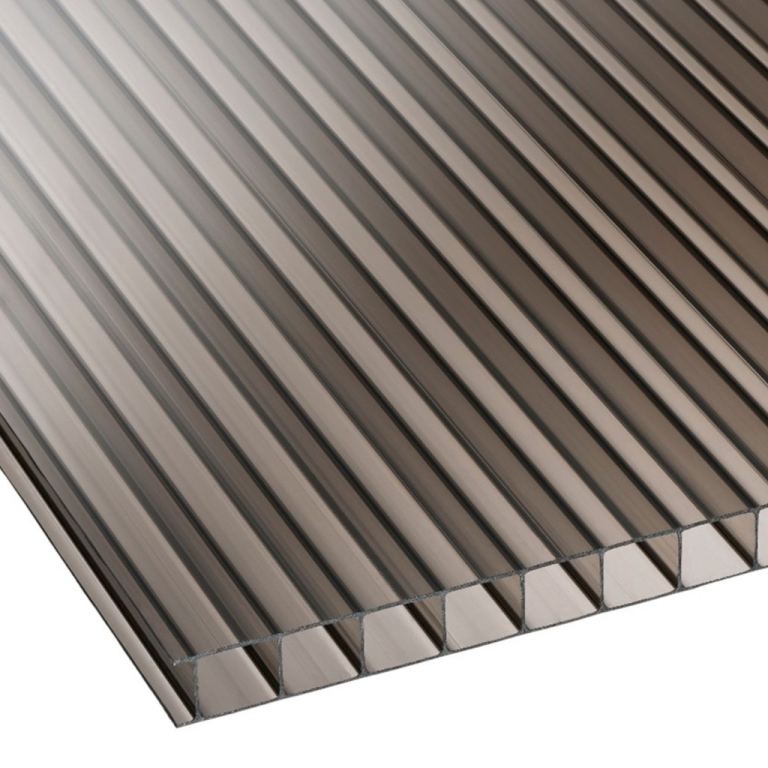 High Impact 10mm Bronze Polycarbonate Roofing Sheets 4000x1200mm