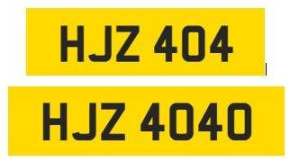 Husband & Wife Registration numbers HJZ404 & HJZ4040