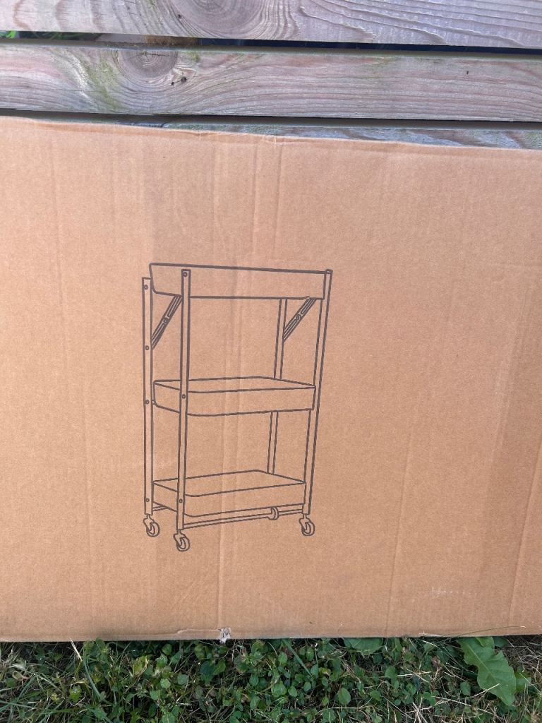 New Metal Storage Trolley on Wheels - Still Boxed
