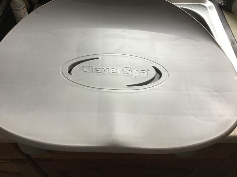 Large curved grey cleverspa hot tub step, on 4 legs, nice and sturdy, never used £20 superb quality