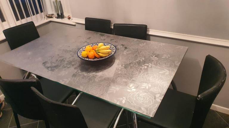 Glass Dining Table 90 x 150 cm 