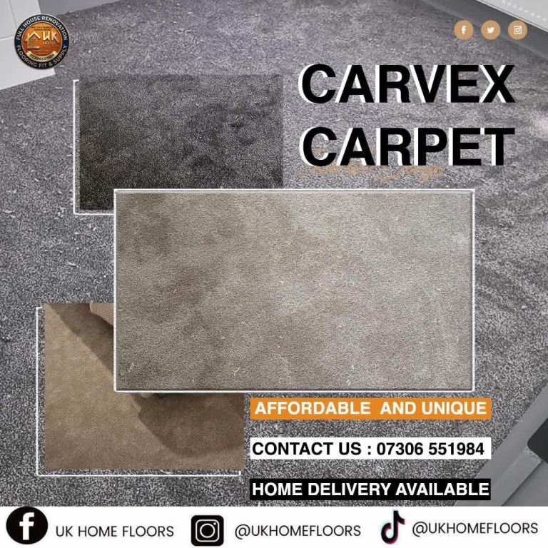 New Carvex Carpets – Various Colours, Affordable