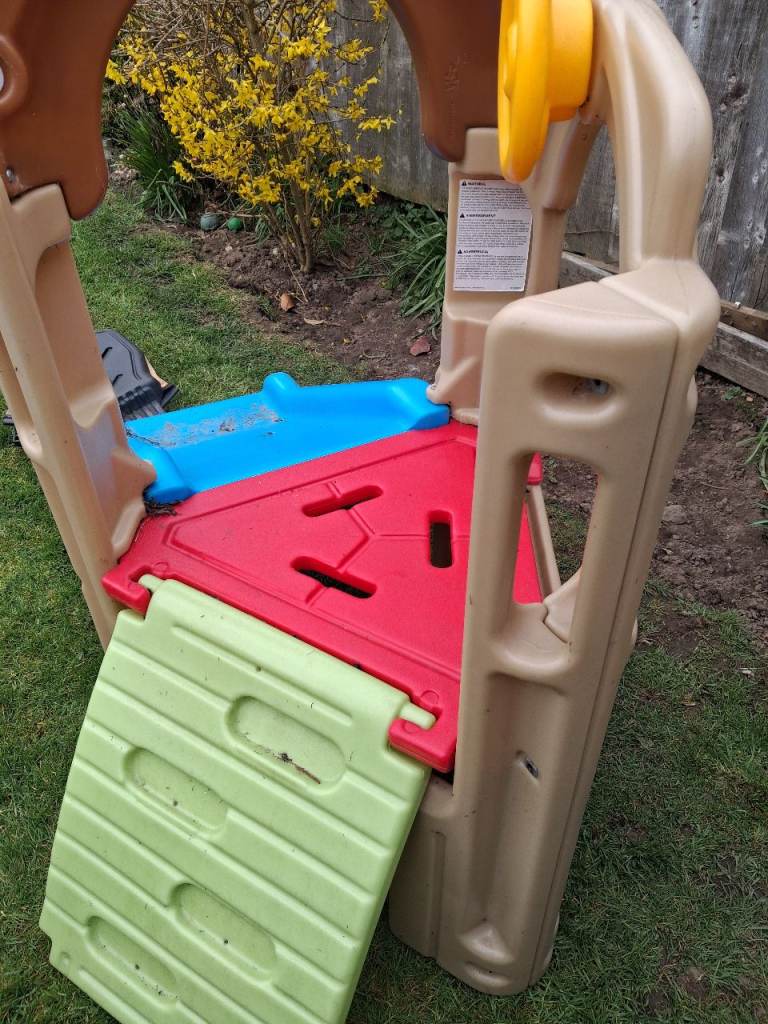 Small climbing frame with slide 