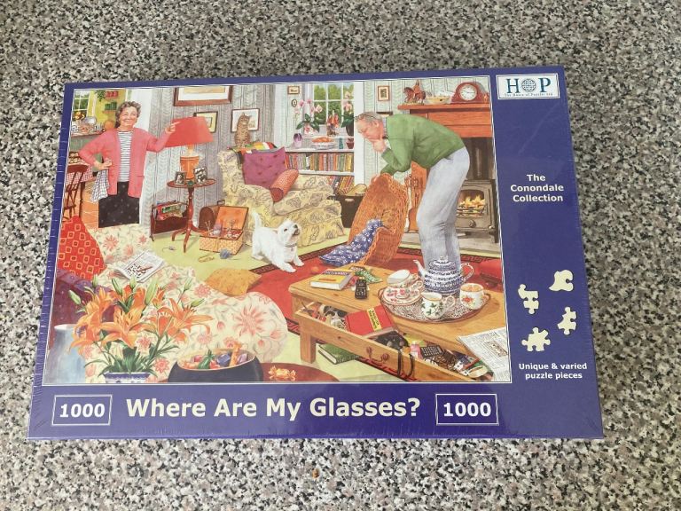 House Of Puzzles 1000 Piece Jigsaw Puzzle Where Are My Glasses ( Brand New And Sealed )