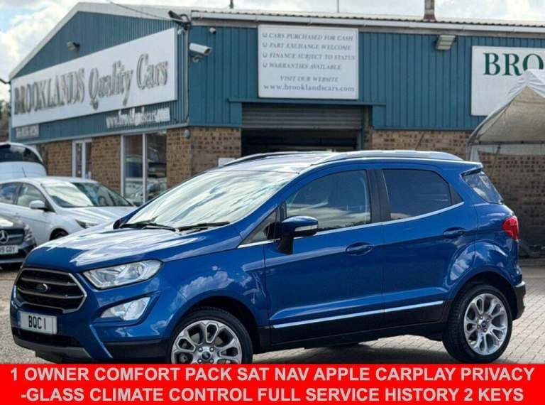 2019 Ford Ecosport 1.0T EcoBoost GPF Titanium SUV Lightning Blue Petrol Manual Euro 6 (s/s) (1 HA...