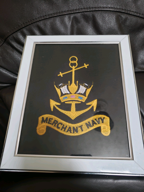 Merchant Navy Badge embroidered on felt