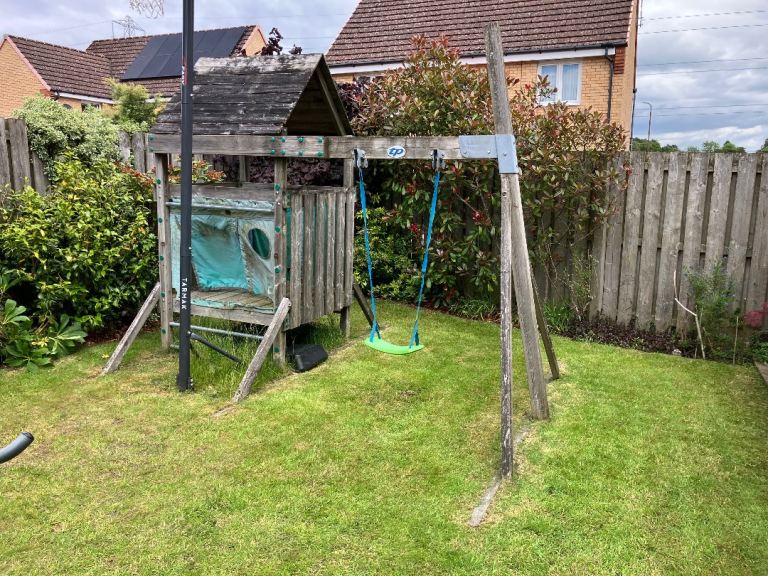 Free TP Toys wooden climbing frame with swing