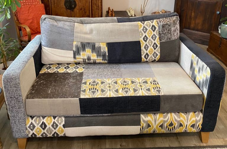 DFS  2-seater patchwork sofa
