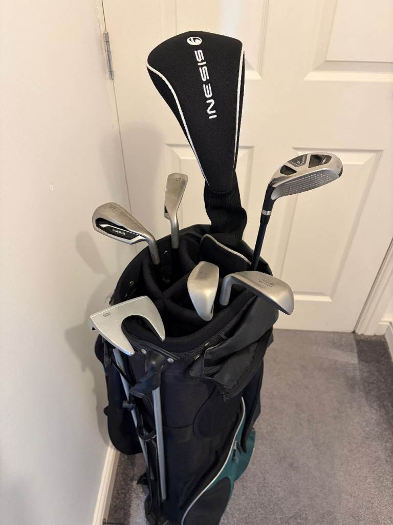 Golf clubs, bag, balls and accessories