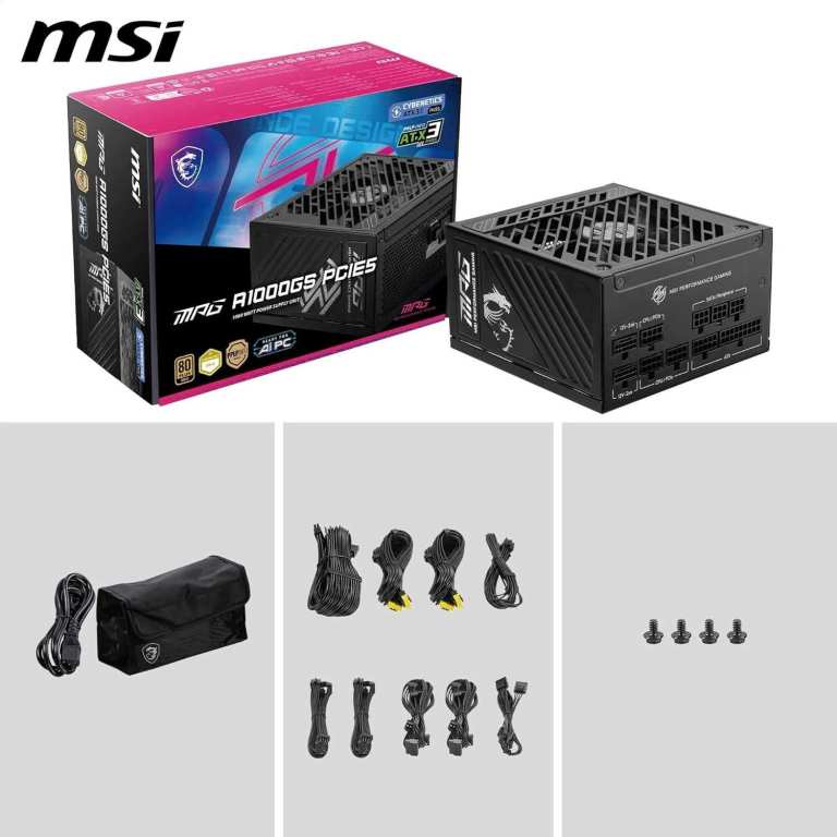 MSI MAG A1000G PCIE5 | 1000W 80 PLUS Gold Power Supply