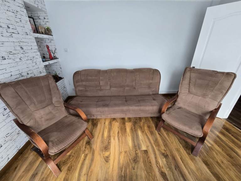 Three-seater sofa + two armchairs